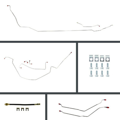 The Right Stuff 1967 GM A-Body, Pre-Bent Stainless Front Disc Conversion 4-Wheel Brake Line Kit - ASP67C4