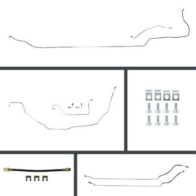 The Right Stuff 69-72 GM A-Body, Pre-Bent OE Steel Front Disc Conversion 4-Wheel Brake Line Kit - ASP69C2