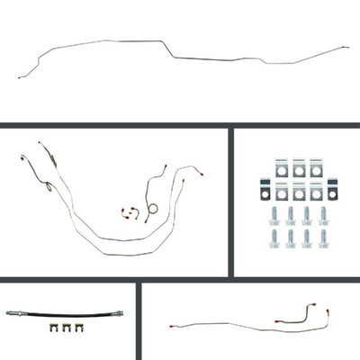 The Right Stuff 1959-64 Chevrolet Impala/Biscayne, 4-Wheel Manual Disc Conversion Brake Line Kit - BOM59H4