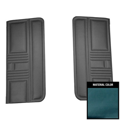 PUI Interiors 1967 Pontiac Firebird StandardBlue Front Door Panels - D205