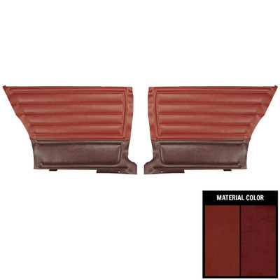 PUI Interiors 1965 Chevrolet Chevelle Hardtop 2 Tone Red Rear Door Panels - D268C
