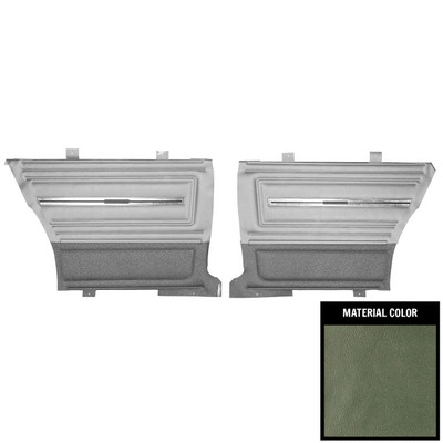 PUI Interiors 1966 Chevrolet Chevelle Hardtop 2 Tone Aqua Rear Door Panels - D289C