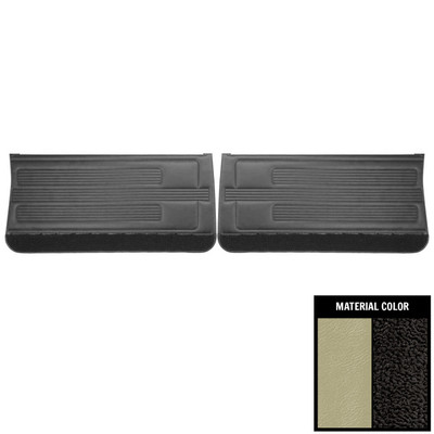 PUI Interiors 1967 Pontiac GTO/Lemans Parchment/Black Front Door Panels - D432