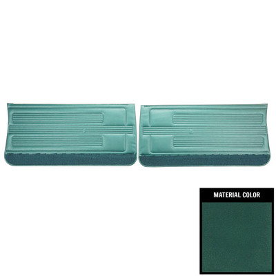 PUI Interiors 1967 Pontiac GTO/Lemans Dark Aqua Front Door Panels - D434