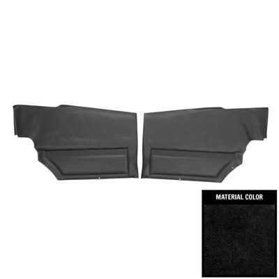 PUI Interiors 1968 Pontiac Firebird Hardtop Standard Black Rear Door Panels - D620C