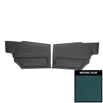 PUI Interiors 1968 Pontiac Firebird Hardtop Standard Medium Blue Rear Door Panels - D628C