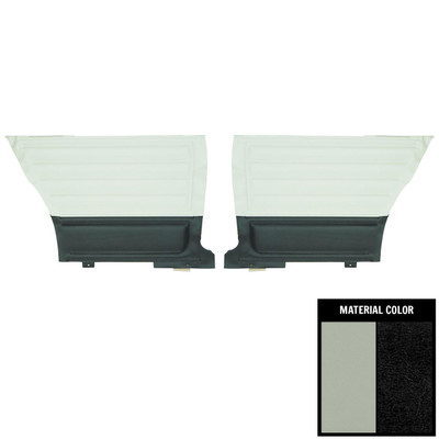 PUI Interiors 1965 Chevrolet Chevelle Hardtop White and Black Gold Edition Rear Door Panels - DO263-2C