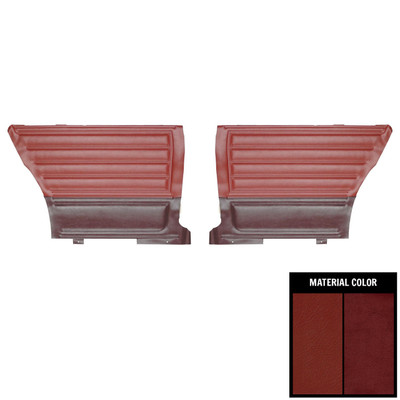PUI Interiors 1965 Chevrolet Chevelle Hardtop 2 Tone Red Gold Edition Rear Door Panels - DO268C