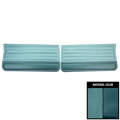 PUI Interiors 1965 Chevrolet Chevelle 2 Tone Blue Gold Edition Front Door Panels - DO269