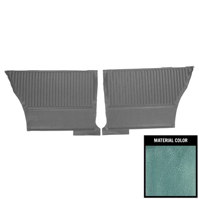 PUI Interiors 1964 Chevrolet Chevelle Hardtop Light Blue Gold Edition Rear Door Panels - DO302C