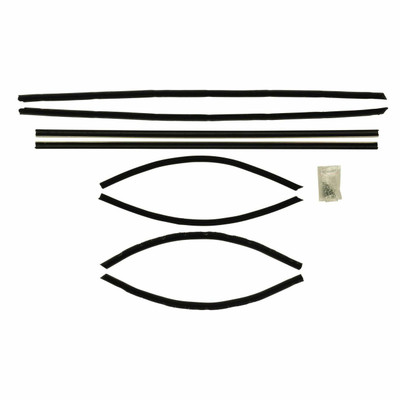 PUI Interiors 1968-1969 Ford Torino Fastback Window Felts W/Mouldings - F250-5