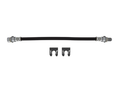 The Right Stuff 1970-71 Camaro/Firebird, Braided Stainless Steel Front Disc Brake Flex Hoses - FH202S