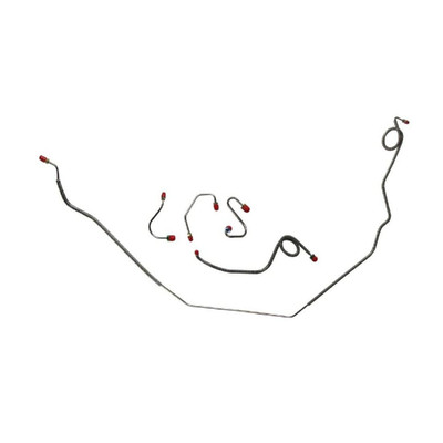 The Right Stuff 1969 Pontiac Firebird, Pre-Bent OE Steel Power Front Disc Brake Line Kit - FKT6906