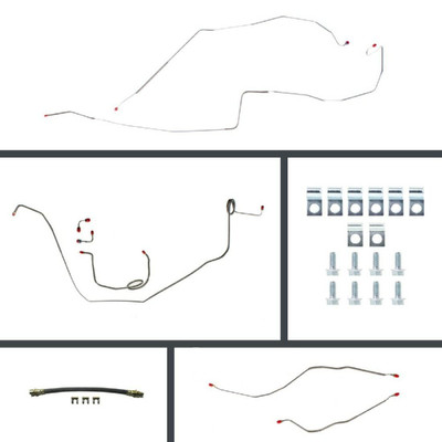 The Right Stuff 1967 Chevrolet Camaro, Pre-Bent Manual 4-Wheel Disc Brake Conversion Line Kit - FOM67H4