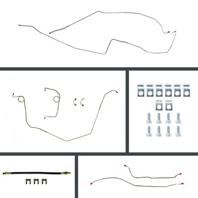 The Right Stuff 1968 Camaro, Pre-Bent Stainless Steel Disc Brake Conversion Brake Line Kit - FSP68H4