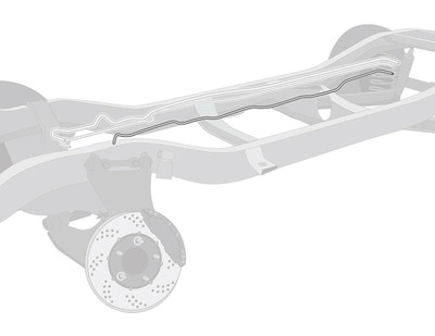 The Right Stuff 1978 Jeep CJ-5, Pre-Bent Stainless Steel Front To Rear Fuel Vapor Return Line - OGL7803S