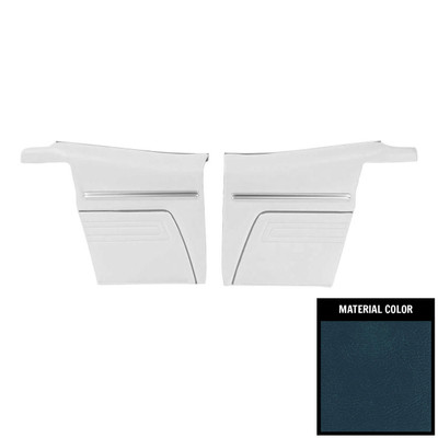 PUI Interiors 1969 Camaro Convertible Standard Pre-Assembled Dark Metallic Rear Door Panels - PD222V