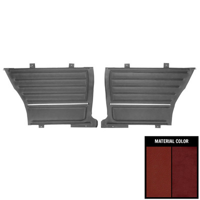 PUI Interiors 1965 Chevrolet Chevelle Hardtop Pre-Assembled 2 Tone Red Rear Door Panels - PD268C