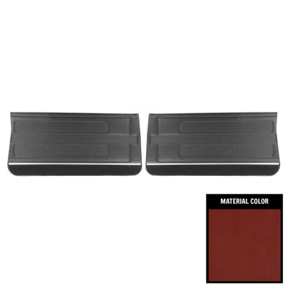 PUI Interiors 1967 Pontiac GTO/LeMans Pre-Assembled Red Front Door Panels - PD431