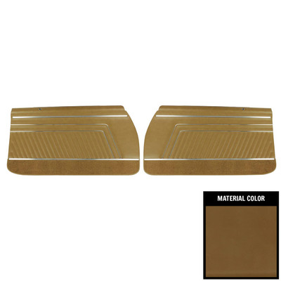 PUI Interiors 1970 Pontiac GTO/LeMans Pre-Assembled Light Saddle Front Door Panels - PD463