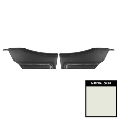 PUI Interiors 1972 Pontiac GTO/LeMans Sport Hardtop Pre-Assembled White Rear Door Panels - PD483C