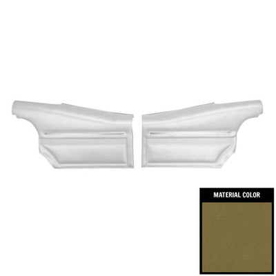 PUI Interiors 1968 Pontiac Firebird Hardtop Standard Pre-Assembled Ivy Gold Rear Door Panels - PD626C