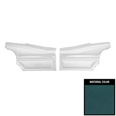PUI Interiors 1968 Firebird Hardtop Standard Pre-Assembled Medium Blue Rear Door Panels - PD628C
