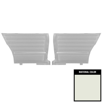 PUI Interiors 1965 Chevrolet Chevelle White Pre-Assembled Gold Edition Front Door Panels - PDO263C