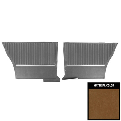 PUI Interiors 1964 Chevelle Hardtop Saddle Pre-Assembled Gold Edition Rear Door Panels - PDO306C