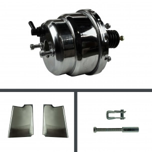 The Right Stuff 1959-70 Chevrolet Impala, 7" Chrome Dual Diaphram Brake Booster With Brackets - (RPB7437C)