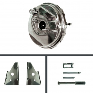 The Right Stuff 1964-74 GM A/F/X-Body,Chrome 9" Delco Style Brake Booster W/O Stamp & W/Bracket - (RPB9121C)