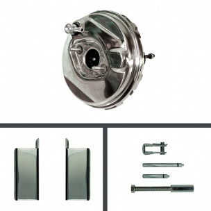 The Right Stuff 1958 Chevrolet Bel Air, Chrome Delco Style 9" Brake Booster W/O Stamp & W/Rod - (RPB9221C)