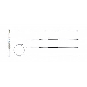 The Right Stuff 1968-72 Chevrolet Chevelle W/THM400, OE Steel Emergency Brake Cable Kit - (RSBCC09)