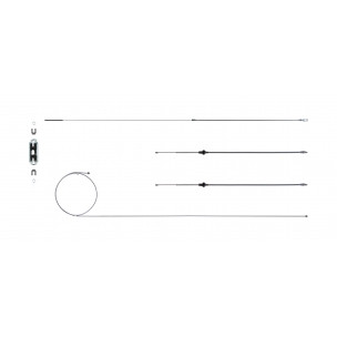 The Right Stuff 1970 Plymouth Cuda, Stainless Steel Emergency Brake Cable Kit - (RSBCE03S)