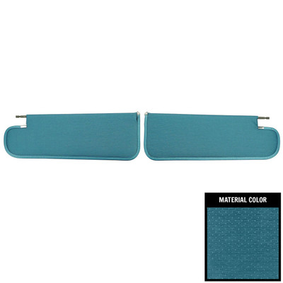 PUI Interiors 1966-1967 Chevrolet Nova Hardtop Bright Blue Surrey Sun Visors - SV10106SC