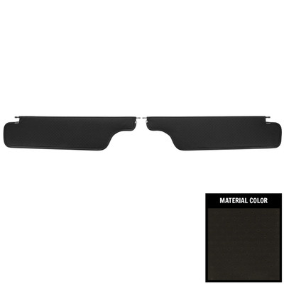 PUI Interiors 1965 Pontiac Bonneville/Catalina Hardtop Black Star Sun Visors - SV15100CC