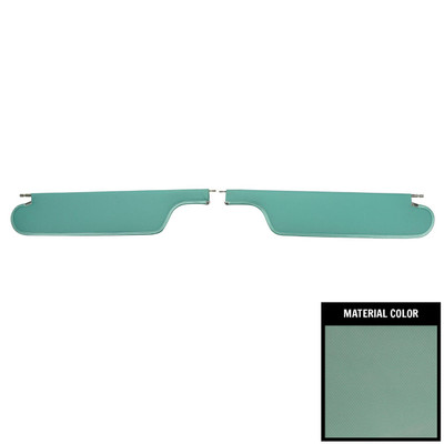PUI Interiors 1964-1965 Pontiac GTO Hardtop Aqua Basketweave Sun Visors - SV21107AC