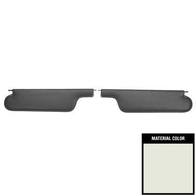 PUI Interiors 1965-1967 Chevelle/GTO/Lemans/Cutlass/Skylark Convertible White Sun Visors - SV237V