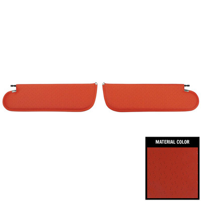 PUI Interiors 1971-1972 Chevelle/GTO/Cutlass/Skylark/Nova Bright Red Perforated Sun Visors - SV6102BC