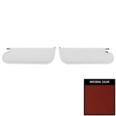 PUI Interiors 1971-1972 Chevelle/GTO/Cutlass/Skylark/Nova Dark Red Basketweave Sun Visors - SV6103AC