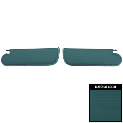 PUI Interiors 1971-1972 Chevelle/GTO/Cutlass/Skylark Medium Blue Ribbed Sun Visors - SV6116RC