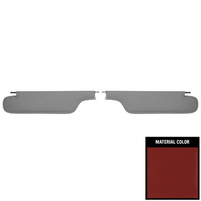 PUI Interiors 1967 Chevrolet Camaro/Pontiac Firebird Hardtop Dark Red Surrey Sun Visors - SV7103SC