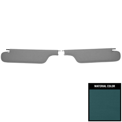 PUI Interiors 1968 Chevrolet Camaro/Pontiac Firebird Hardtop Medium Blue Ribbed Sun Visors - SV7116RC