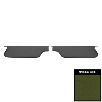 PUI Interiors 1969 Camaro/Firebird Hardtop Dark Green Perforated Sun Visors - SV8109BC