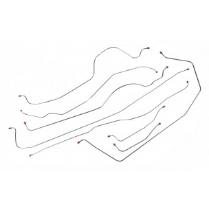 The Right Stuff 55-56 Chevy Pre-Bent Stainless Steel Complete Brake Line Kit - (TBS5501S)