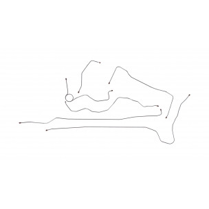 The Right Stuff 60-63 Chevy Longbed Pre-Bent Stainless Steel Complete Brake Line Kit - (TBS6002S)