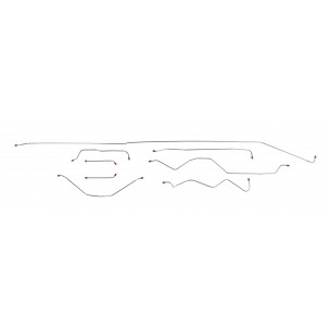 The Right Stuff 64-66 Chevy C10 Pre-Bent Stainless Steel Complete Brake Line Kit - (TBS6402S)