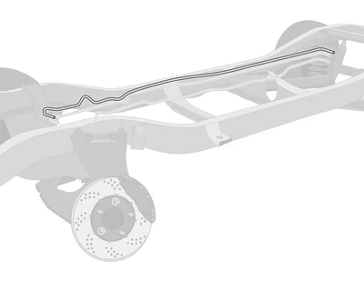The Right Stuff 1967-69 Ford Truck, Pre-Bent Stainless Steel Front To Rear Fuel Line - TGL6408S