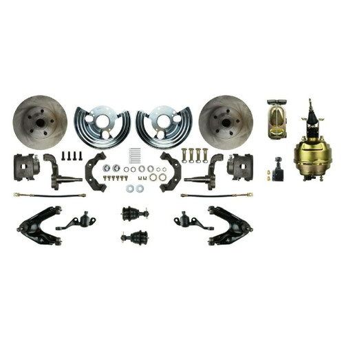 The Right Stuff 1965-76 Mopar A-Body, 8" Dual Booster, Front Power Disc Brake Conversion Kit - (MDC66DC-P)