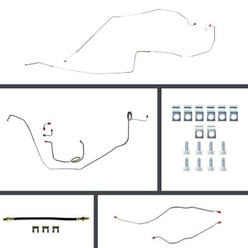 The Right Stuff 67 Camaro 4-Wheel Disc Conversion Pre-Bent Stainless Steel Brake Line Kit - (FSM67H4)